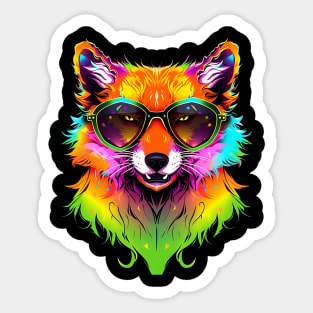 cool fox Sticker